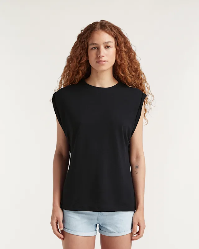 denham KURA MUSCLE TANK Cotton Linen - Regular Fit