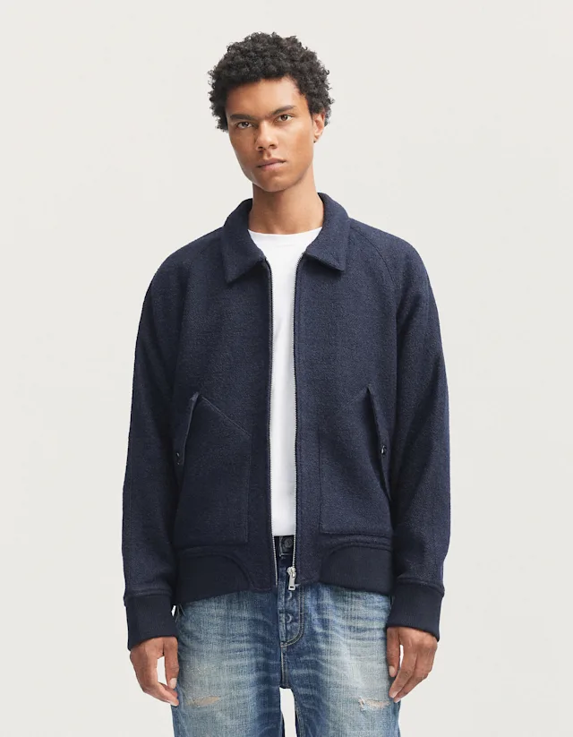 denham LENNON BOMBER JACKET Wool Bouclé - Boxy Fit