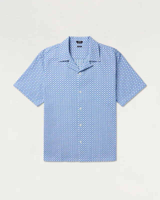 Denham LUCA CAMP SHIRT Cotton Jacquard - Boxy Fit