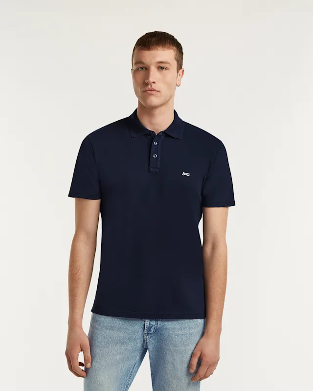 denham LUPO POLO Stretch Cotton Piqué - Slim Fit
