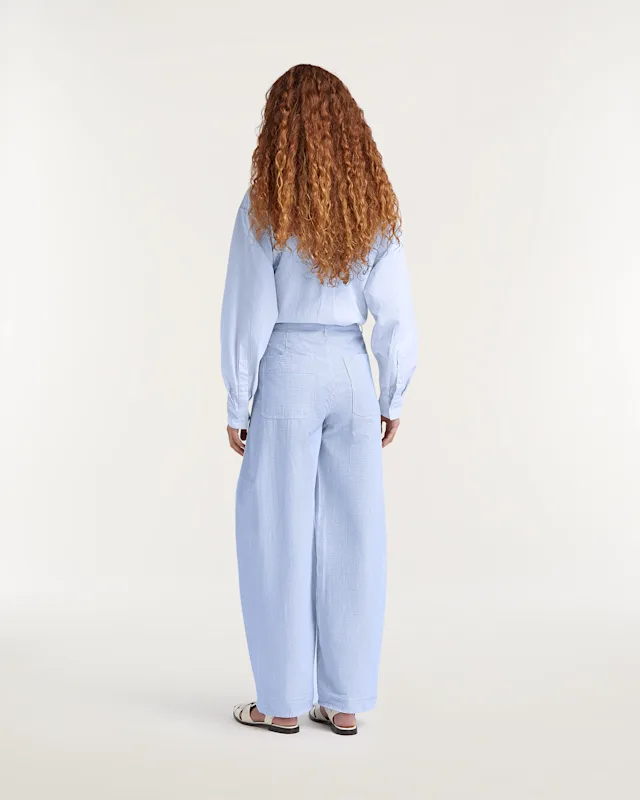 Denham MAKI PANT Seersucker Stripe - Wide Fit