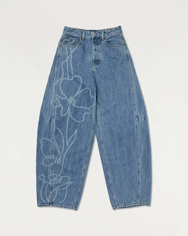 Denham MAKI Rigid Embroidered Denim - Loose Fit