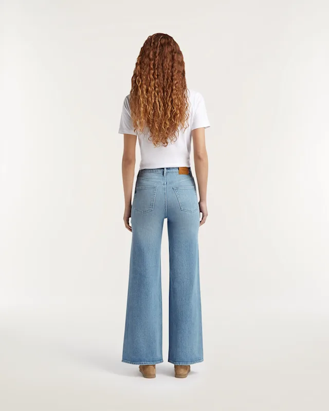 Denham MIKU Comfort Stone Wash Rip & Repair - Wide Fit