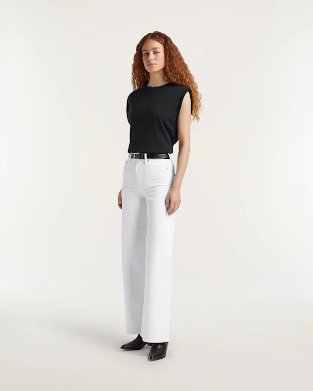 Denham MIKU White Denim - Wide Fit