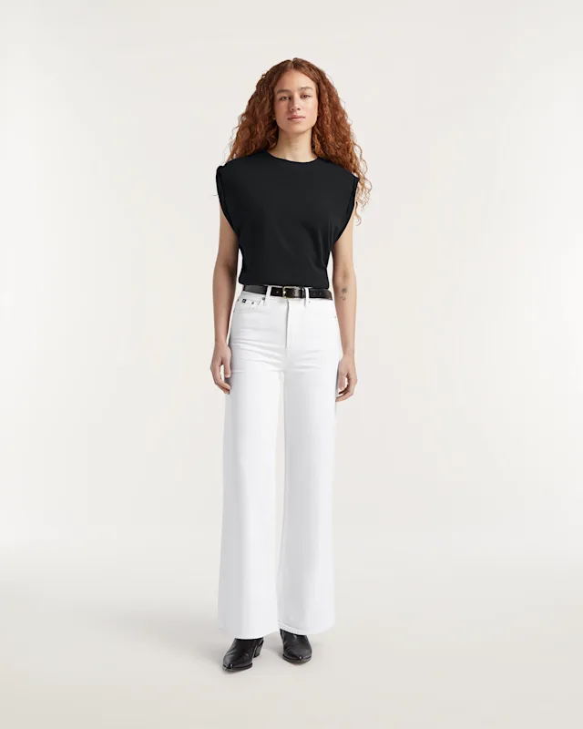 denham MIKU White Denim - Wide Fit