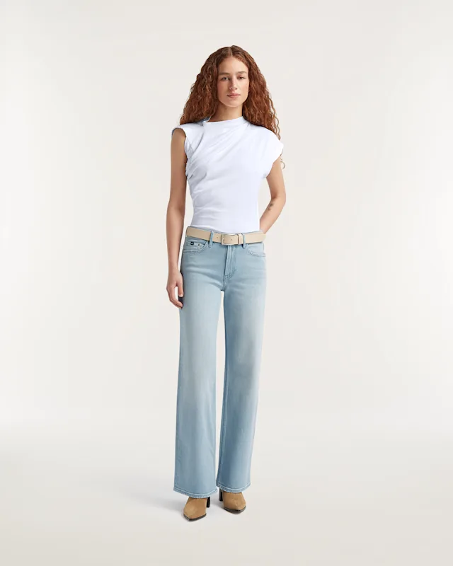 denham MIO Super Comfort Fresh Blue - Straight Fit