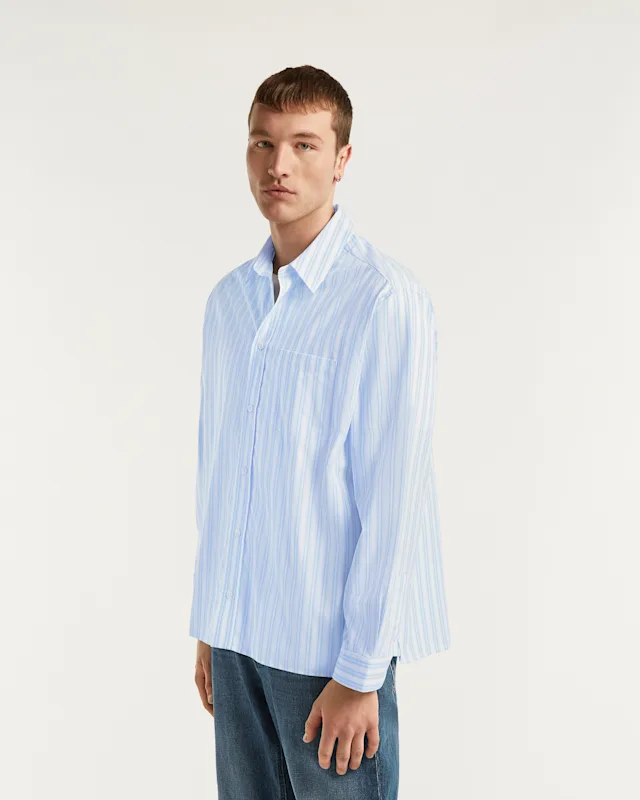 Denham NOAH SHIRT Cotton Stripe - Classic Fit