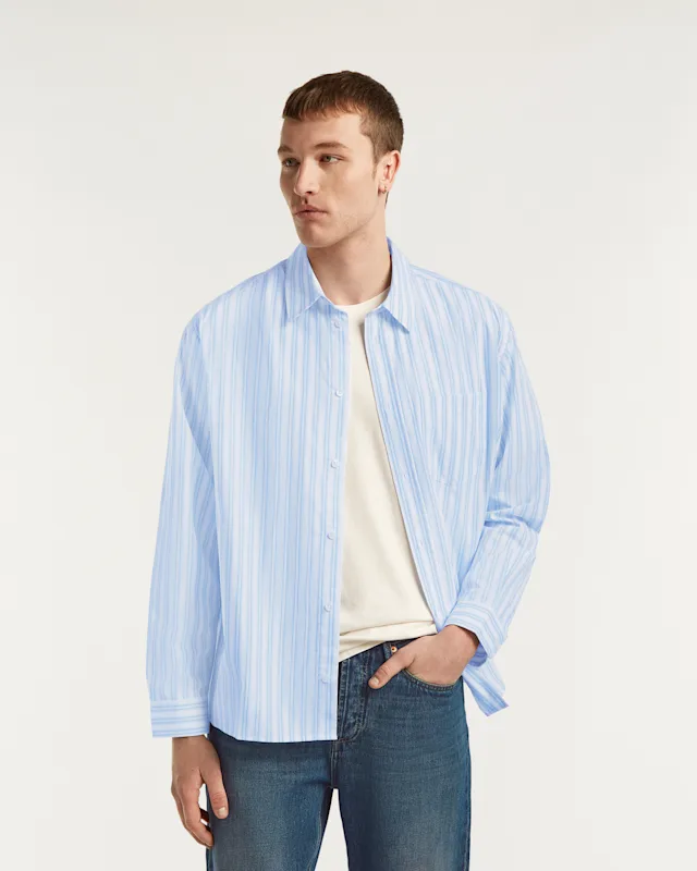 denham NOAH SHIRT Cotton Stripe - Classic Fit
