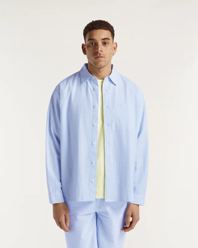 denham NOAH SHIRT Seersucker Stripe - Classic Fit