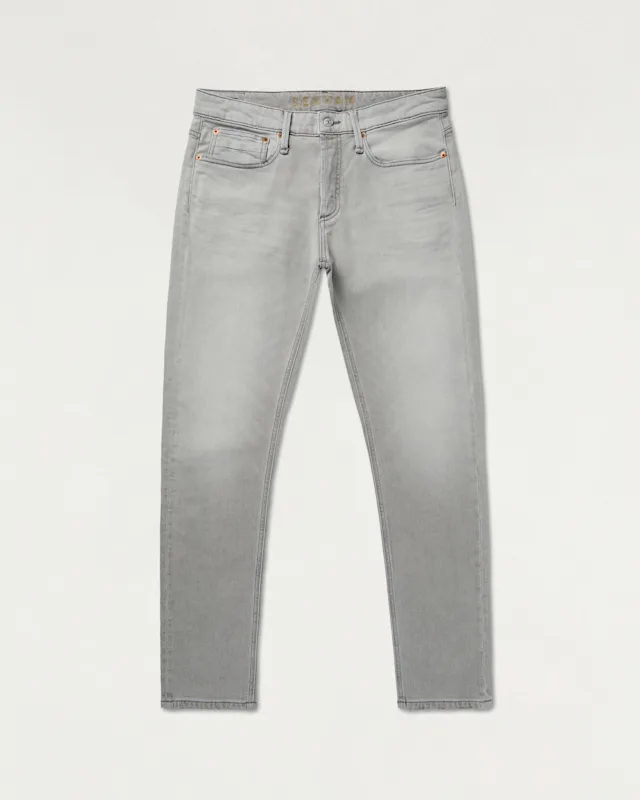 Denham RAZOR Authentic Worn Light Grey - Slim Fit