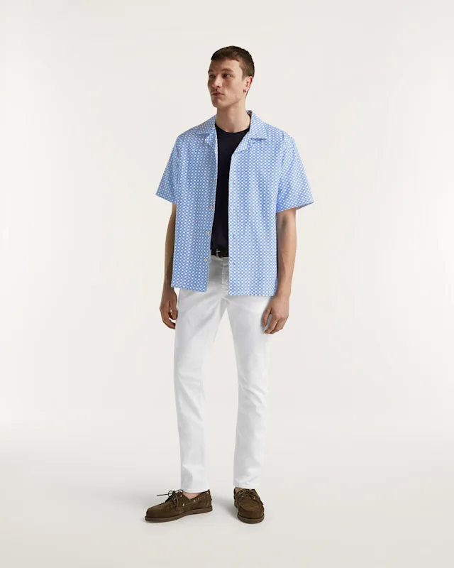 Denham RAZOR Free Move White - Slim Fit