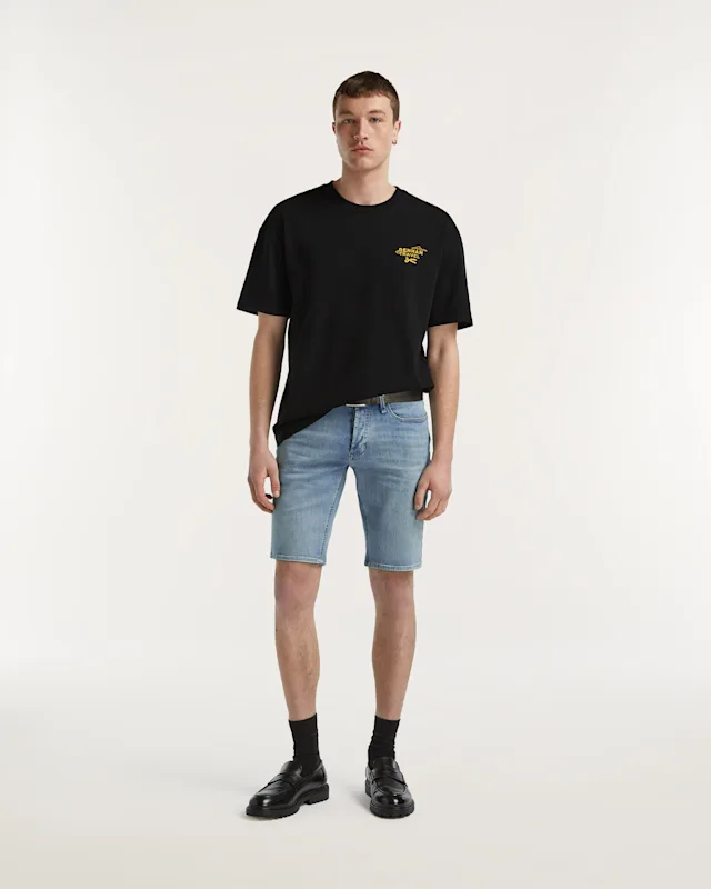 denham RAZOR SHORT Free Move Stonewash - Slim Fit