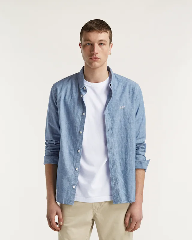 denham RICH SHIRT Cotton Chambray - Regular Fit