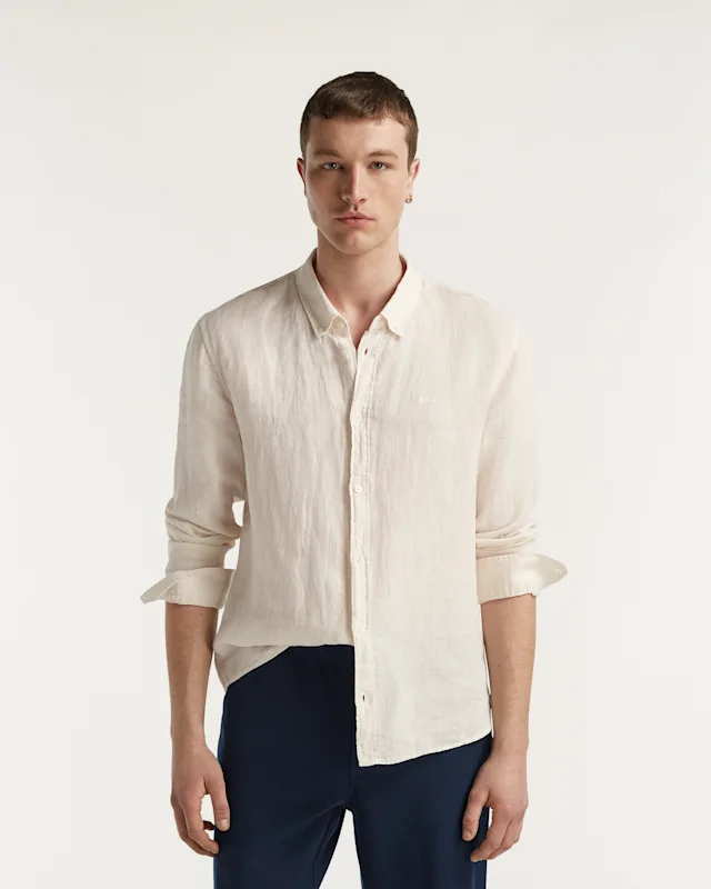 denham RICH SHIRT Portuguese Linen - Regular Fit