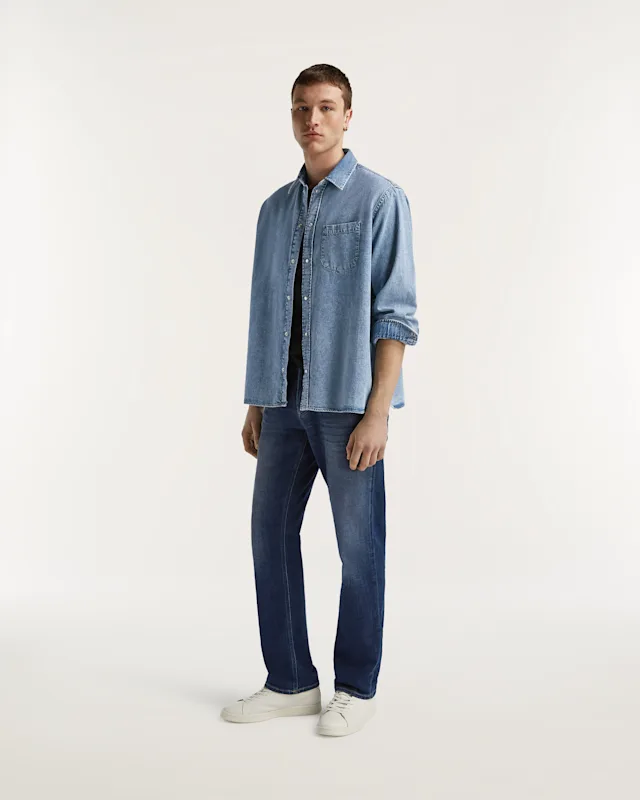 Denham RIDGE Authentic Worn Dark - Straight Fit