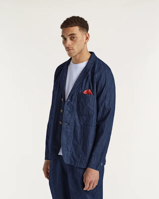 Denham S02 BLAZER Washed Chambray - Classic Fit