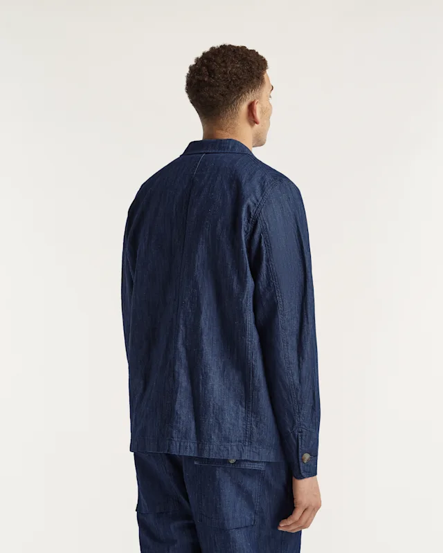 Denham S02 BLAZER Washed Chambray - Classic Fit