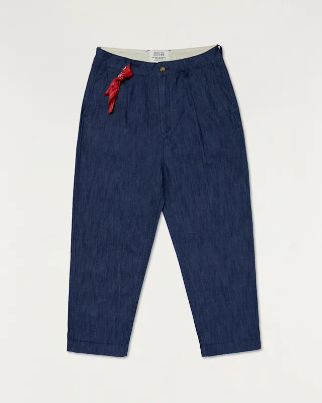 denham S02 PANT Washed Chambray - Relaxed Fit