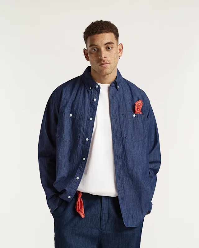 Denham S02 SHIRT Washed Chambray - Classic Fit
