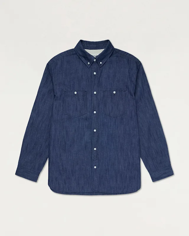 denham S02 SHIRT Washed Chambray - Classic Fit