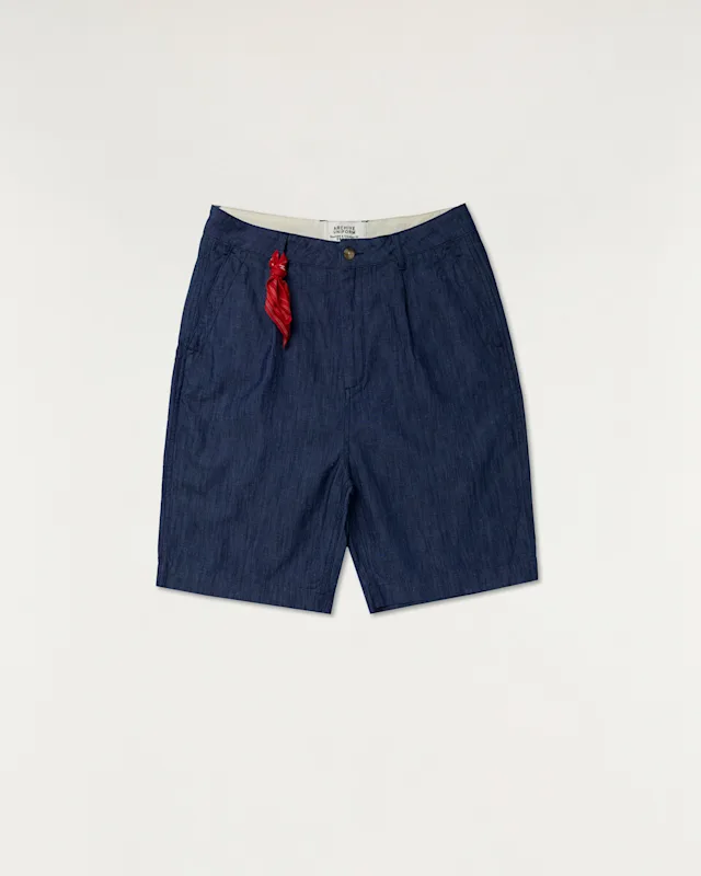 denham S02 SHORT Washed Chambray - Relaxed Fit
