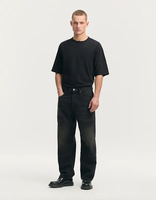 denham SASUKE WORK After Dark Black - Wide Fit
