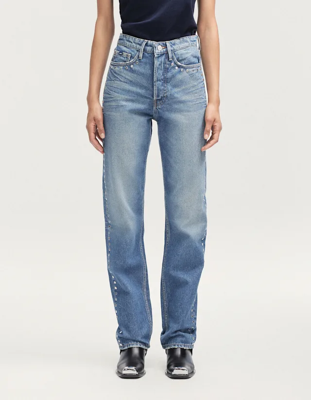 Denham SUKI Saphire Rigid Worn Rivet - Straight Fit