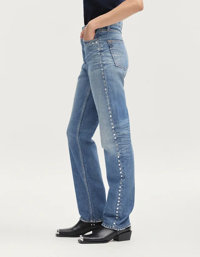 Denham SUKI Saphire Rigid Worn Rivet - Straight Fit