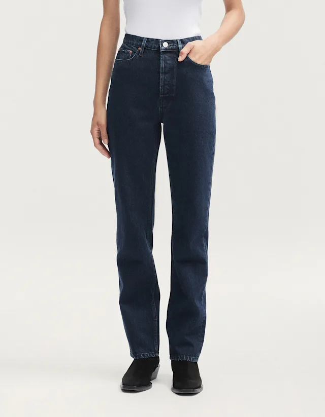 Denham SUKI Shadow Blue Black - Straight Fit