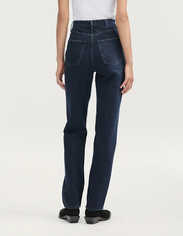 Denham SUKI Shadow Blue Black - Straight Fit