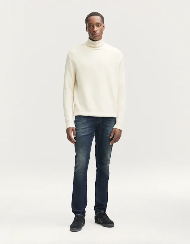 Denham DENHAM TAB ROLL SWEATER Cosy Cotton Knit - Regular Fit