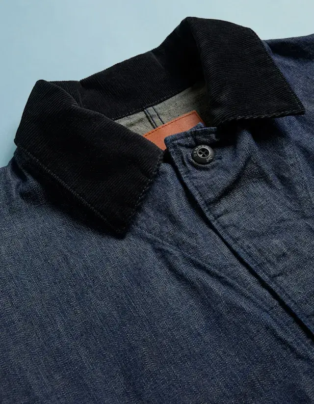 Denham DENIM FIELD JACKET Indigo Corduroy - Loose Fit
