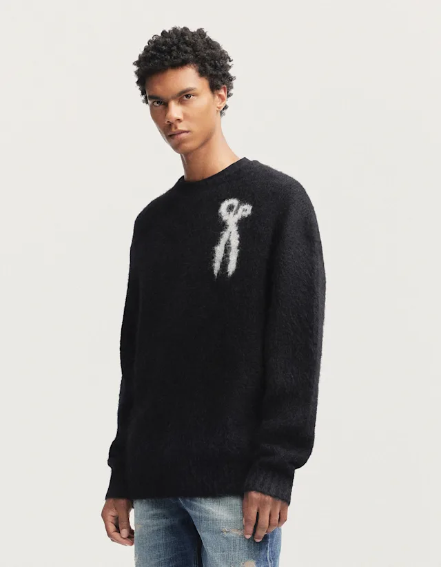 Denham KEAGAN INTARSIA SWEATER Hairy Knit - Classic Fit