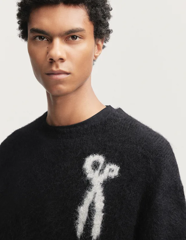 Denham KEAGAN INTARSIA SWEATER Hairy Knit - Classic Fit