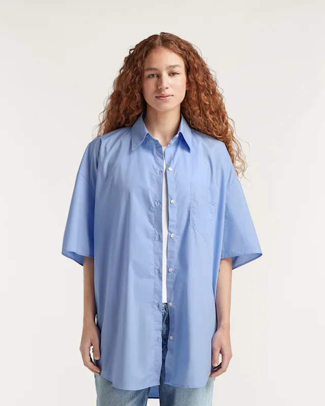 denham MIKA SHIRT Short-sleeve Poplin - Oversized Fit