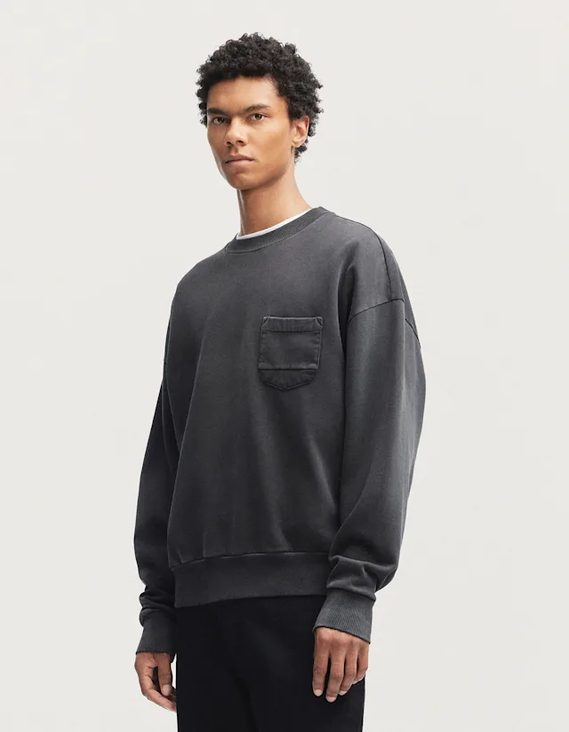 Denham NOAH POCKET Sweat Heavy Washed - Oversized Fit