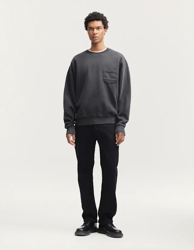 Denham NOAH POCKET Sweat Heavy Washed - Oversized Fit