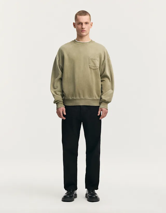 Denham NOAH POCKET SWEAT Heavy Washed - Oversized Fit