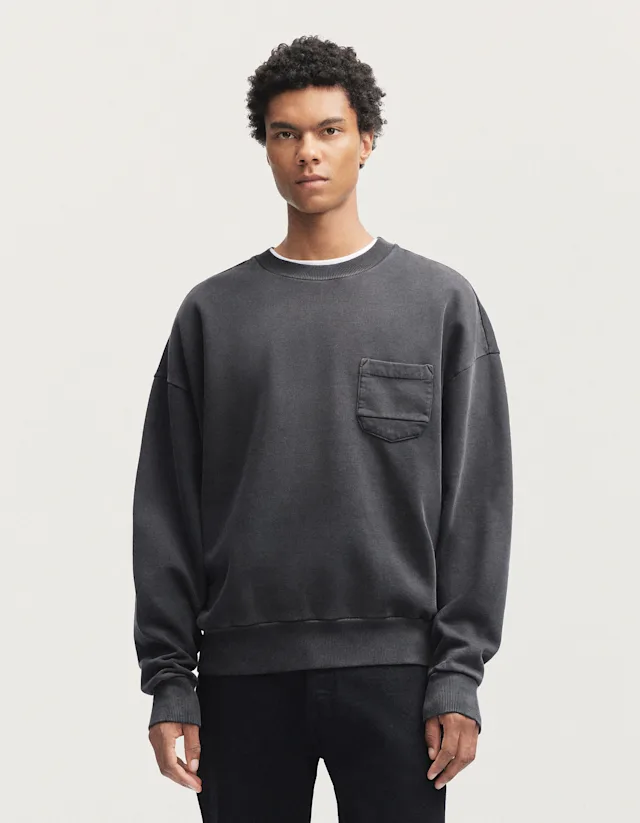 denham NOAH POCKET Sweat Heavy Washed - Oversized Fit