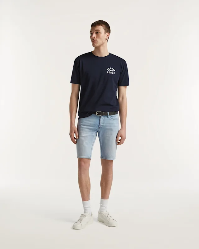 denham RAZOR SHORT Free Move Fresh Blue Indigo - Slim Fit
