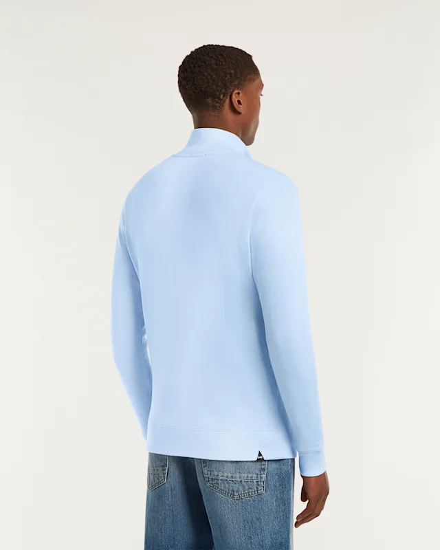 Denham ROGER HALF ZIP Cotton Melange Jersey - Regular Fit