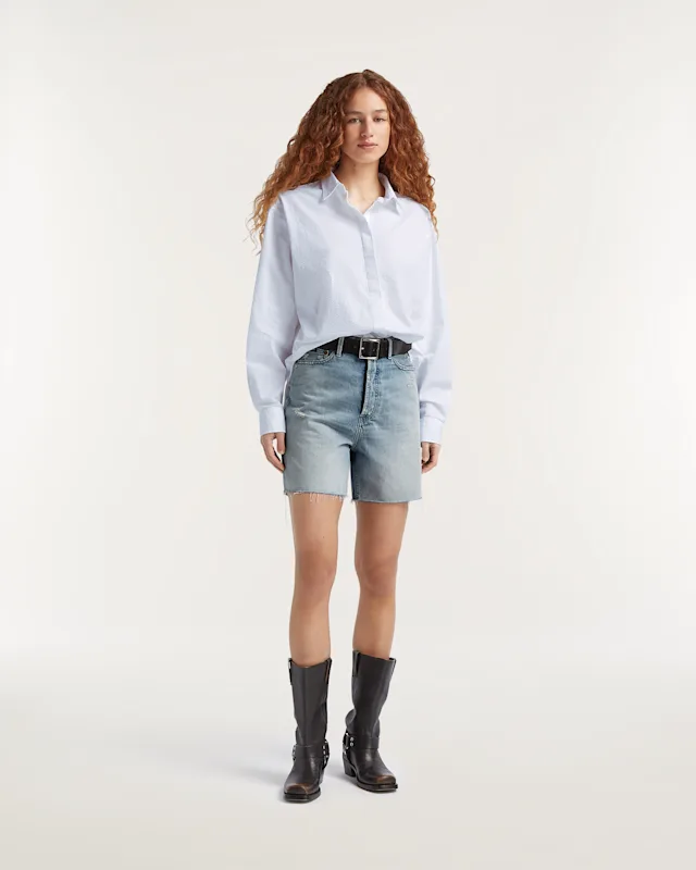 denham SATCHIKO SHORT Candiani Rigid Rip & Repair - Relaxed Fit