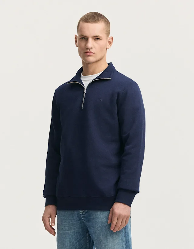 Denham SCISSOR HALF-ZIP SWEATER Soft Sweat - Regular Fit