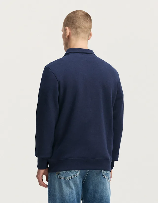 Denham SCISSOR HALF-ZIP SWEATER Soft Sweat - Regular Fit