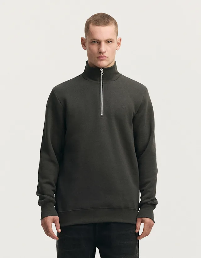 denham SCISSOR HALF-ZIP SWEATER Soft Sweat - Regular Fit