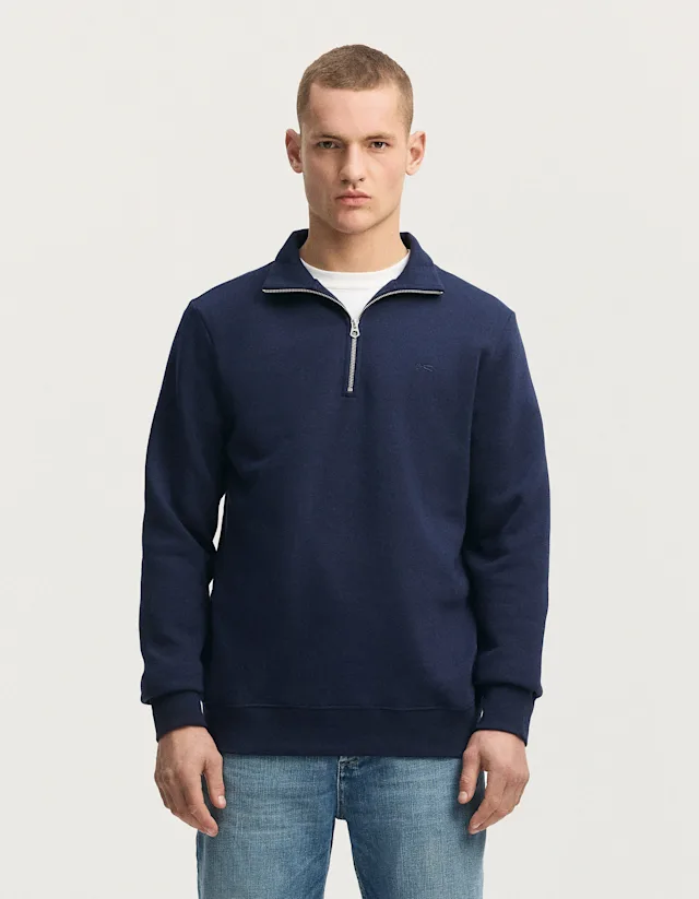 denham SCISSOR HALF-ZIP SWEATER Soft Sweat - Regular Fit