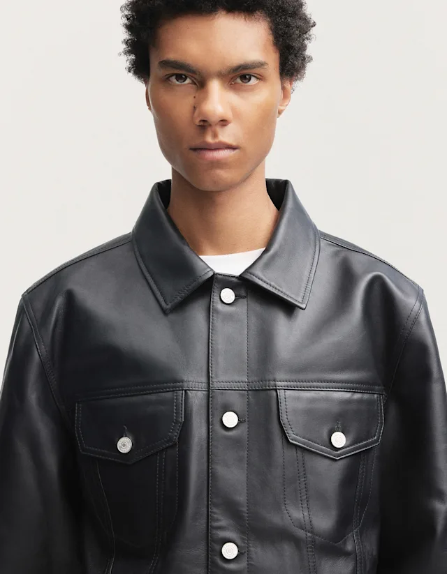 Denham TOKYO LEATHER JACKET Premium Cow Leather - Regular Fit