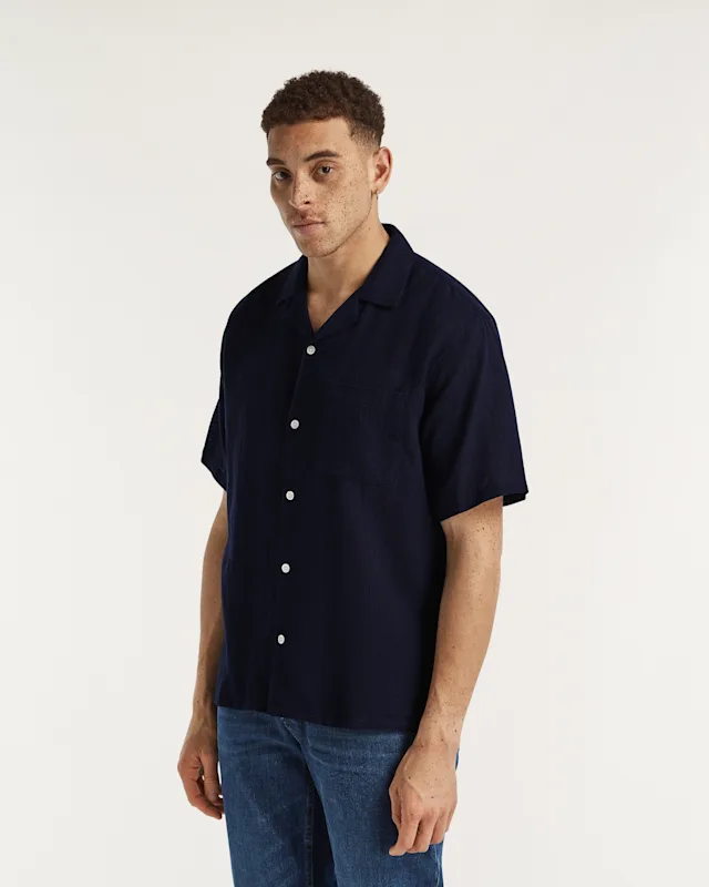 Denham TONY CAMP SHIRT Luxury Cotton Gauze - Boxy Fit