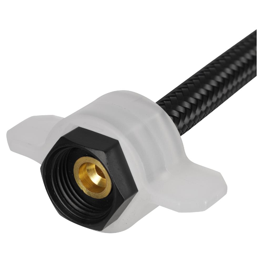 Differnz Differnz Aansluitslang – Flexibel G3/8-G1/2 – 30 Cm – Zwart