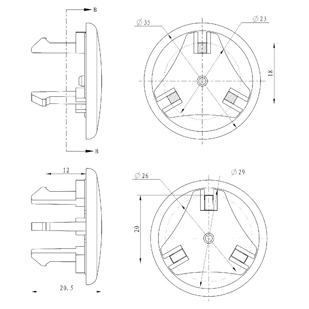 Differnz Differnz Afdekkap – Overloop – Voor Wasbak – Gun Metal